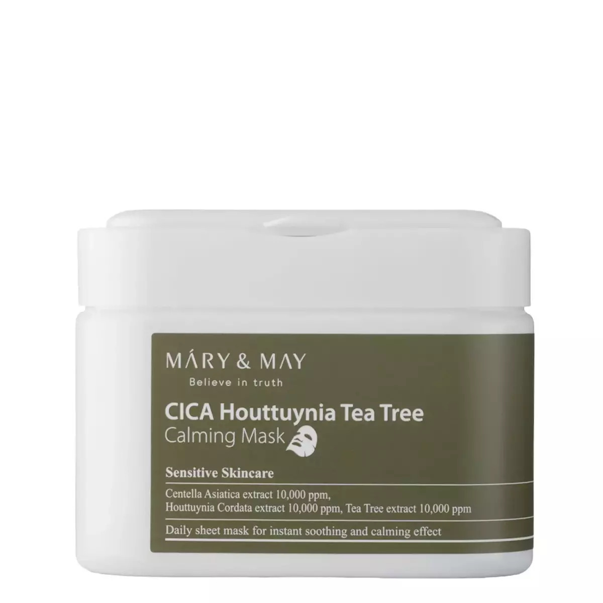 Mary & May Cica Houttuynia Tea Tree Calming Mask - Πακέτο Με 30 Τεμάχια Μάσκες Προσώπου