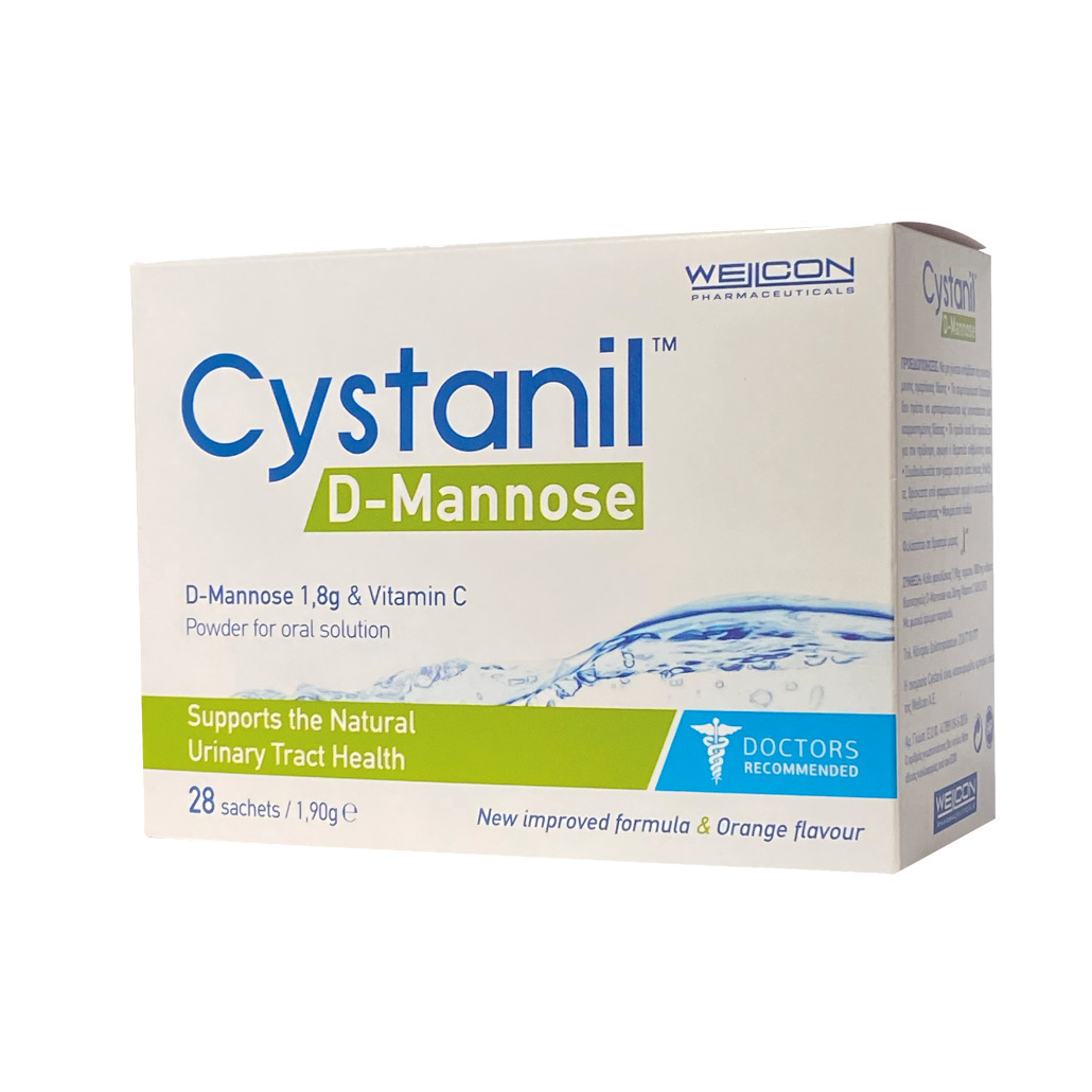 Wellcon Cystanil D-Mannose Ειδικό Συμπλήρωμα Διατροφής 28 φακελίσκοι