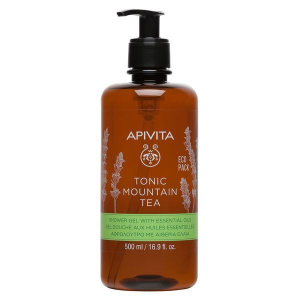 Apivita Tonic Mountain Tea Αφρόλουτρο σε Gel με Αιθέρια Έλαια Γιασεμί 500ml