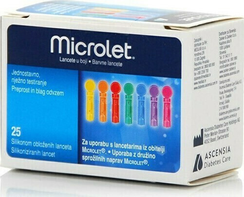 Ascensia Microlet Colored Σκαρφιστήρες 25τμχ