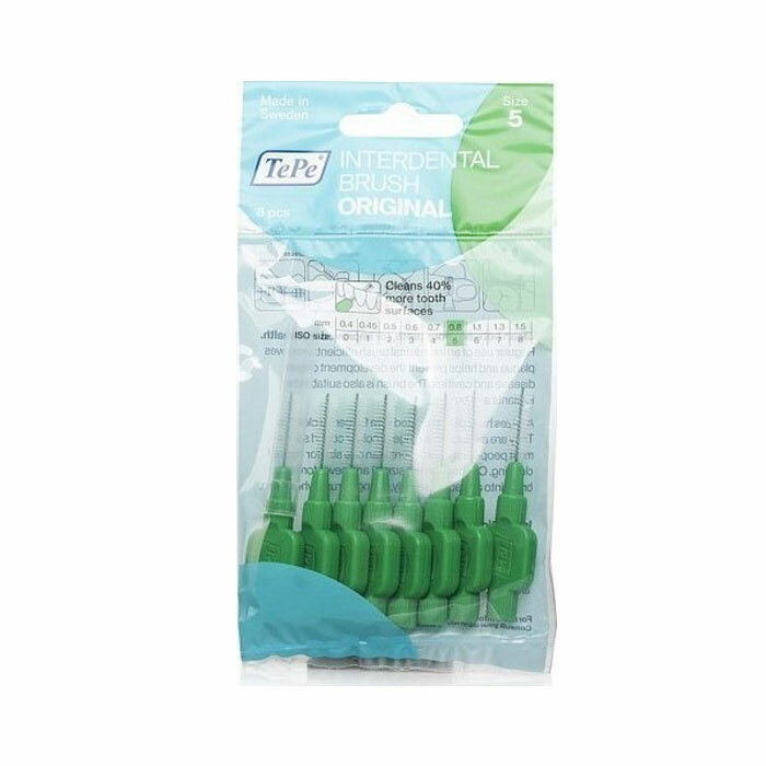 TePe Original Μεσοδόντια Βουρτσάκια 0.8mm Πράσινα 6τμχ