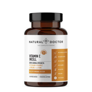 Natural Doctor Vit C Incell Βιταμίνη για Ενίσχυση του Ανοσοποιητικού, τo Δέρμα & Αντιοξειδωτική δράση 120 φυτικές κάψουλες
