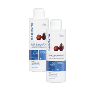 Macrovita Against Hair Loss Red Grape & Ginger Σαμπουάν κατά της Τριχόπτωσης για Όλους τους Τύπους Μαλλιών 2x200ml
