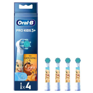 Oral-B Βασιλιάς Των Λιονταριών Ανταλλακτικές Κεφαλές Ηλεκτρικής Οδοντόβουρτσας για 3m+ 4τμχ Λευκό