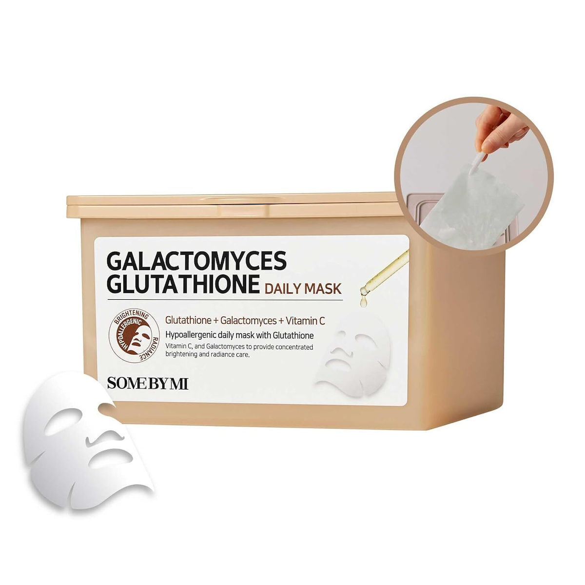 Some By Mi Galactomyces Glutathione Μάσκα Ομορφιάς Προσώπου Με Νιασιναμίδη 30τμχ