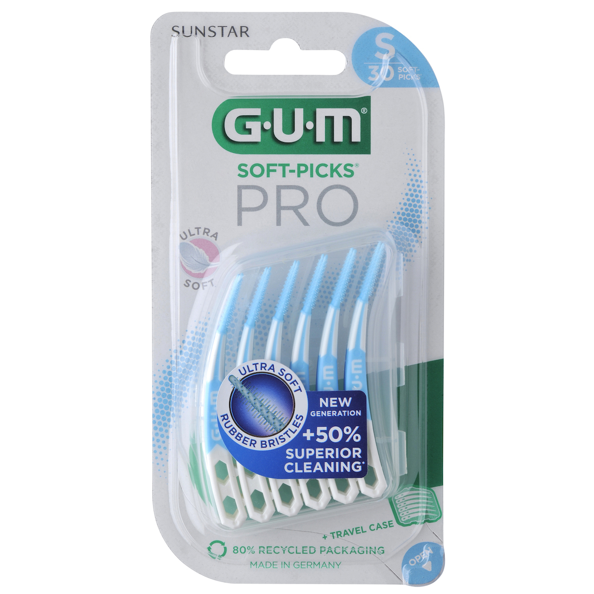 GUM Soft Picks Pro Μεσοδόντιες Οδοντογλυφίδες Small Γαλάζιες 30τμχ