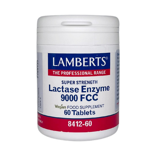 Lamberts Lactase Enzyme 9000 FCC χωρίς Γλουτένη 350mg 60 ταμπλέτες