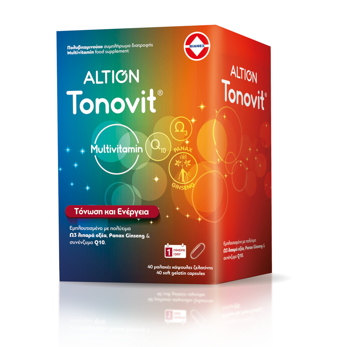 Altion Tonovit Multivitamin Πολυβιταμίνη για Ενέργεια & Ενίσχυση του Ανοσοποιητικού 40 κάψουλες