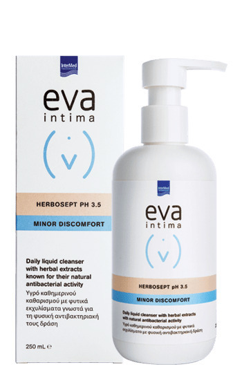 InterMed Eva Intima Herbosept Minor Discomfort pH 3.5 Υγρό Καθαρισμού για την Ευαίσθητη Περιοχή με Χαμομήλι & Αλόη 250ml