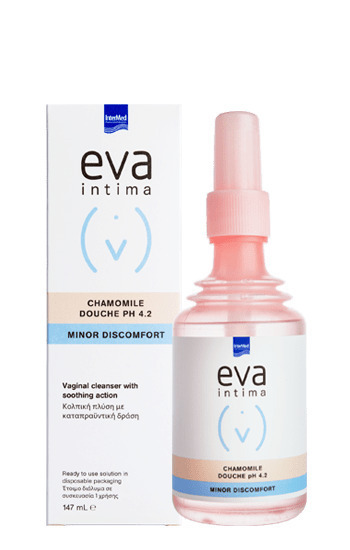 InterMed Eva Douche Minor Discomfort Chamomile pH 4.2 για Καθαρισμό της Ευαίσθητης Περιοχής με Χαμομήλι & Αλόη 147ml