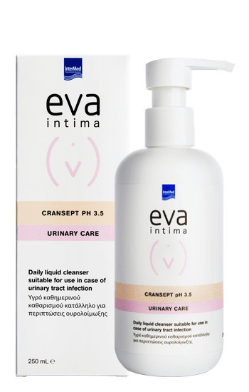 InterMed Eva Intima Cransept Urinary Care pH 3.5 Υγρό Καθαρισμού για την Ευαίσθητη Περιοχή με Χαμομήλι & Αλόη 250ml
