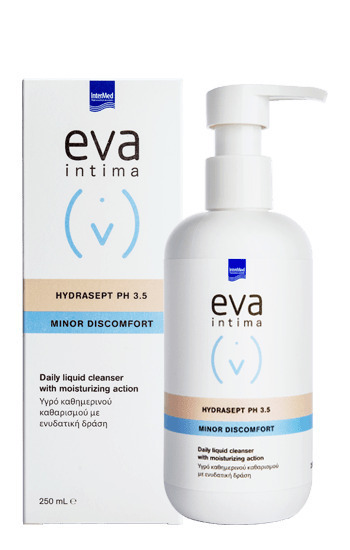 InterMed Eva Intima Hydrasept Minor Discomfort pH 3.5 Υγρό Καθαρισμού για την Ευαίσθητη Περιοχή με Χαμομήλι & Πρεβιοτικά 250ml