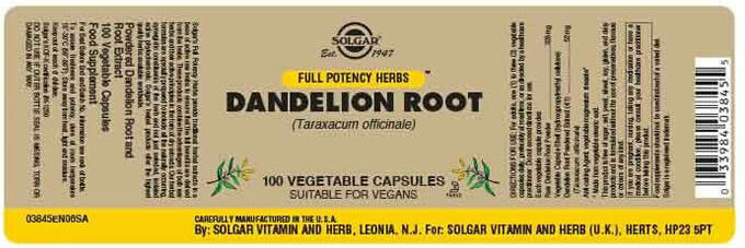 Solgar Dandelion Root 100 φυτικές κάψουλες - Image 2