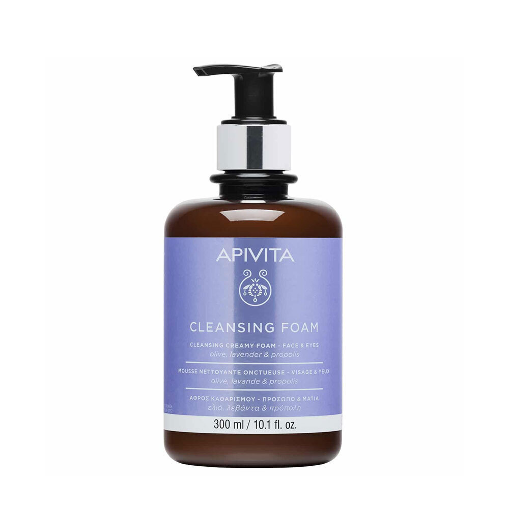 Apivita Olive, Lavender & Propolis Αφρός Καθαρισμού Προσώπου & Ματιών 300ml