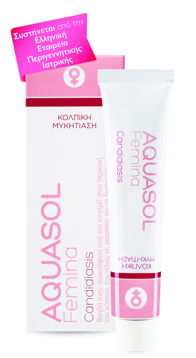 Galenica Aquasol Femina Candidiasis Cream Gel με Αντιμικροβιακή Δράση με Υαλουρονικό & Αλόη 30ml