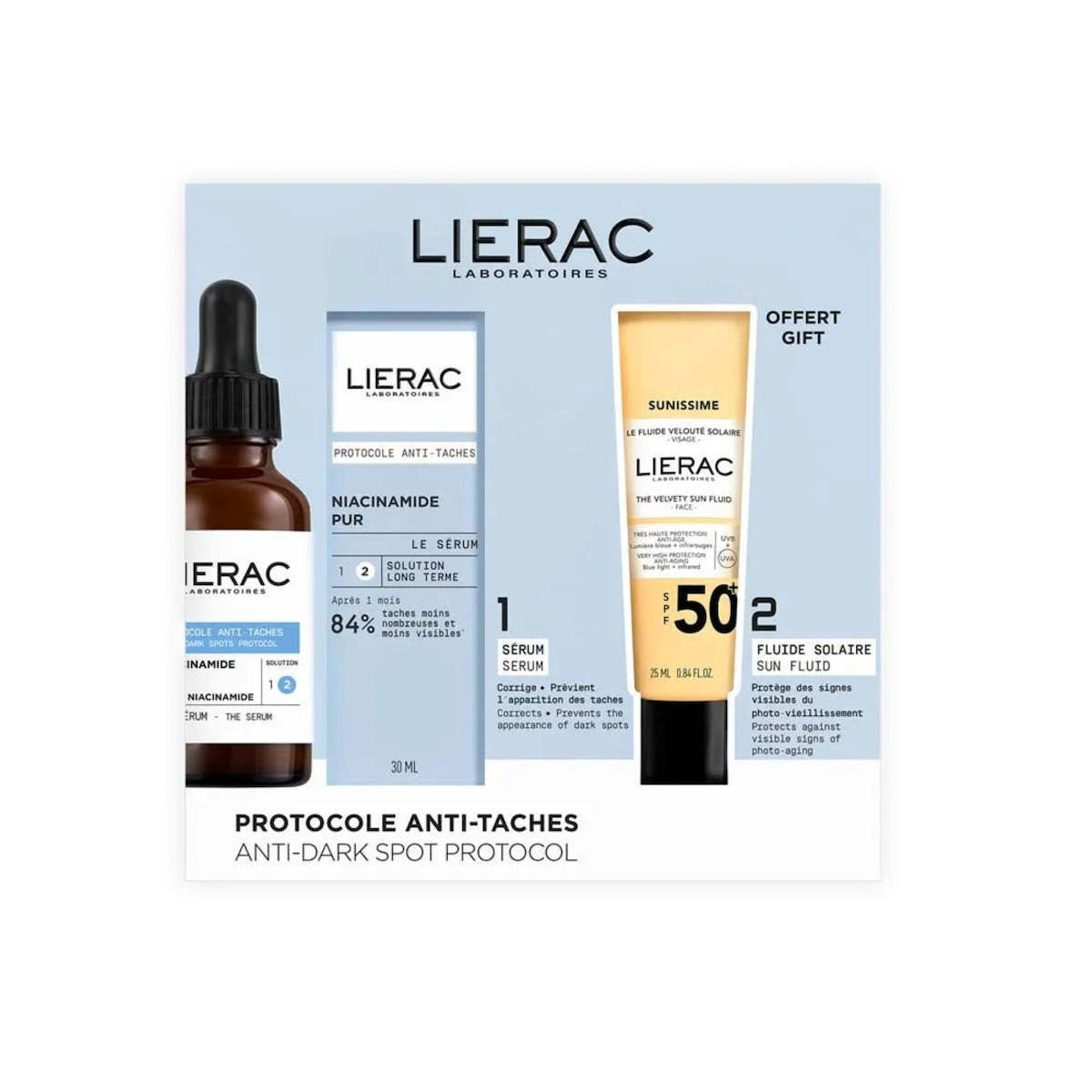 Lierac Sunissime Σετ με Αντηλιακό Προσώπου & Serum SPF50 2τμχ