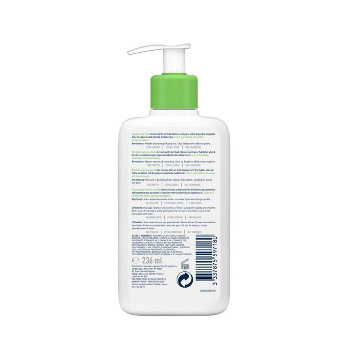 CeraVe Hydrating Cleanser Κρέμα Καθαρισμού Προσώπου 236ml - Image 9