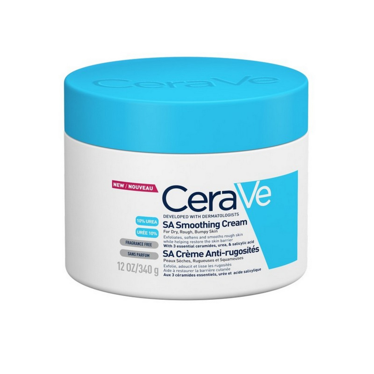 CeraVe SA Smoothing Cream Κρέμα Σώματος Ανάπλασης με Ουρία για Ξηρές/Πολύ Ξηρές Επιδερμίδες 340gr