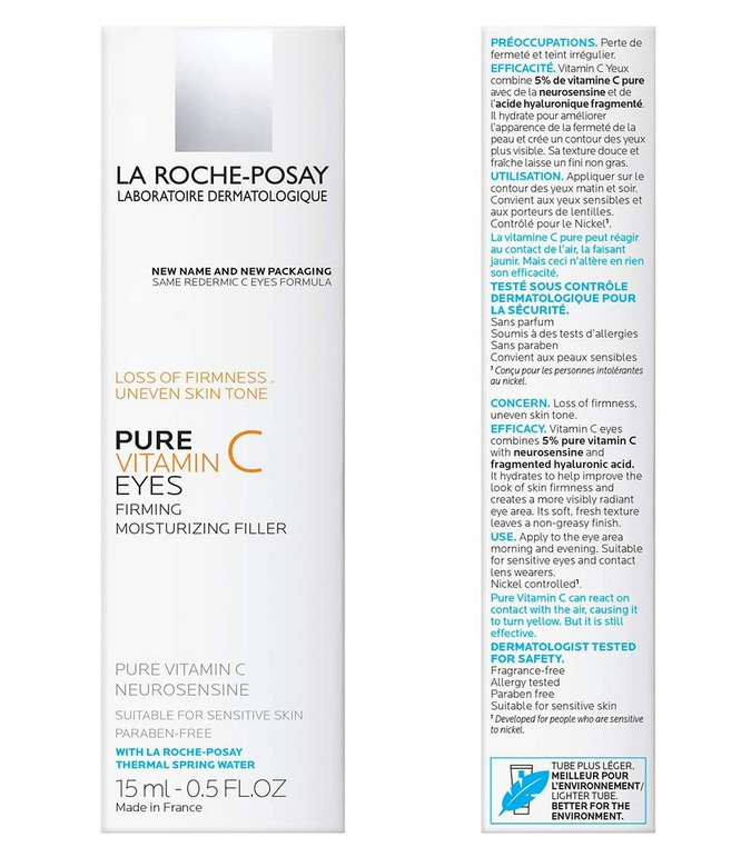 La Roche Posay Redermic C Αντιγηραντική & Συσφικτική Κρέμα Ματιών κατά των Μαύρων Κύκλων με Υαλουρονικό Οξύ & Βιταμίνη C 15ml - Image 11