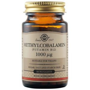 Solgar Methylcobalamin Vitamin B12 Βιταμίνη για την Υγεία του Νευρικού Συστήματος 1000mcg 30 υπογλώσσια δισκία