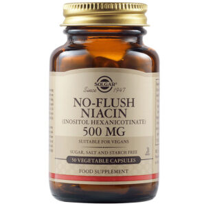 Solgar No-Flush Niacin 500mg Ειδικό Συμπλήρωμα Διατροφής 50 φυτικές κάψουλες