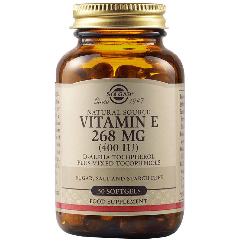 Solgar Vitamin E Βιταμίνη για τo Δέρμα & Αντιοξειδωτική δράση 400iu 268mg 50 μαλακές κάψουλες