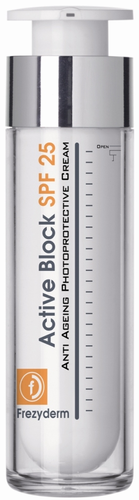Frezyderm Active Block Αντιγηραντική Κρέμα Προσώπου Ημέρας με SPF25, Υαλουρονικό Οξύ & Πεπτίδια 50ml
