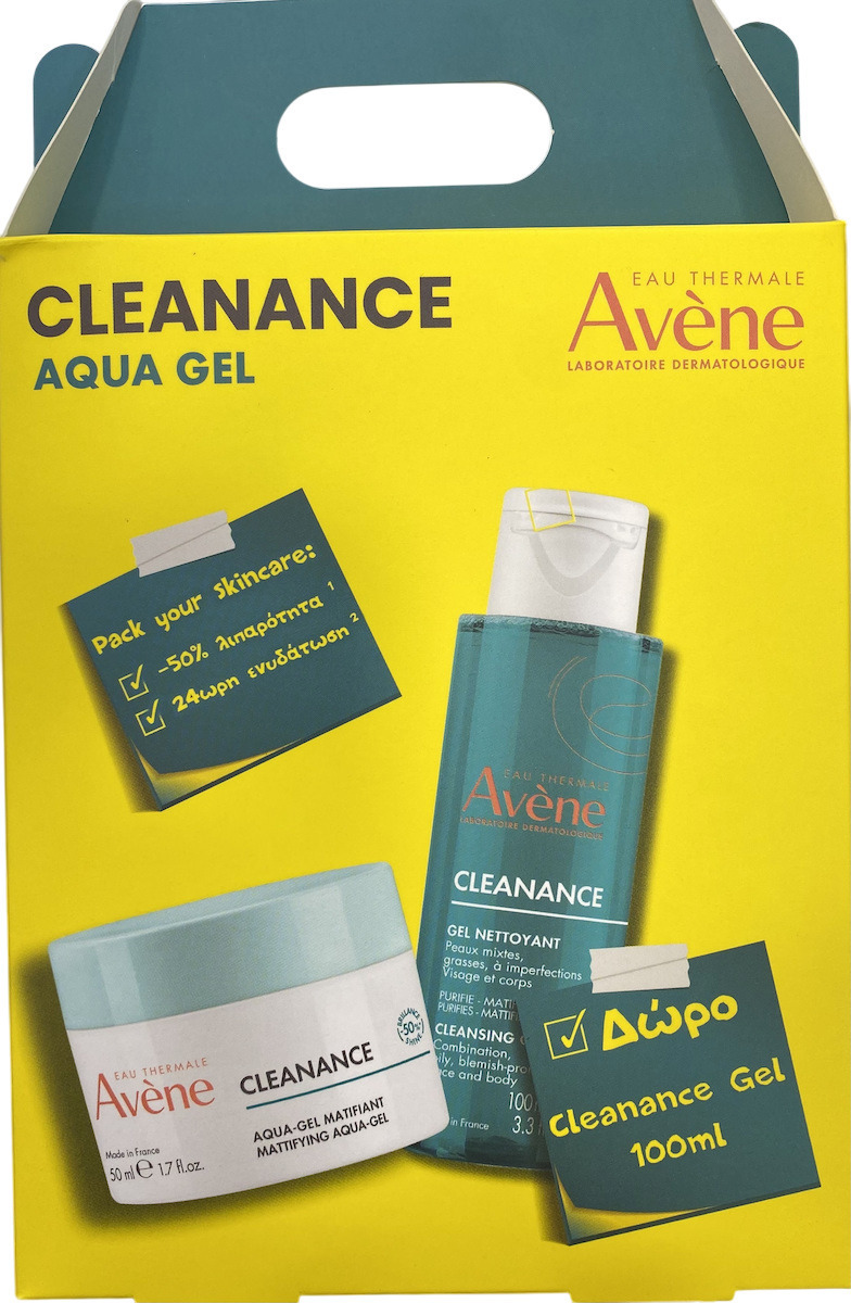 Eau Thermale Avène Cleanance Aqua Gel Σετ Περιποίησης για Ενυδάτωση & Καθαρισμό Προσώπου 2τμχ
