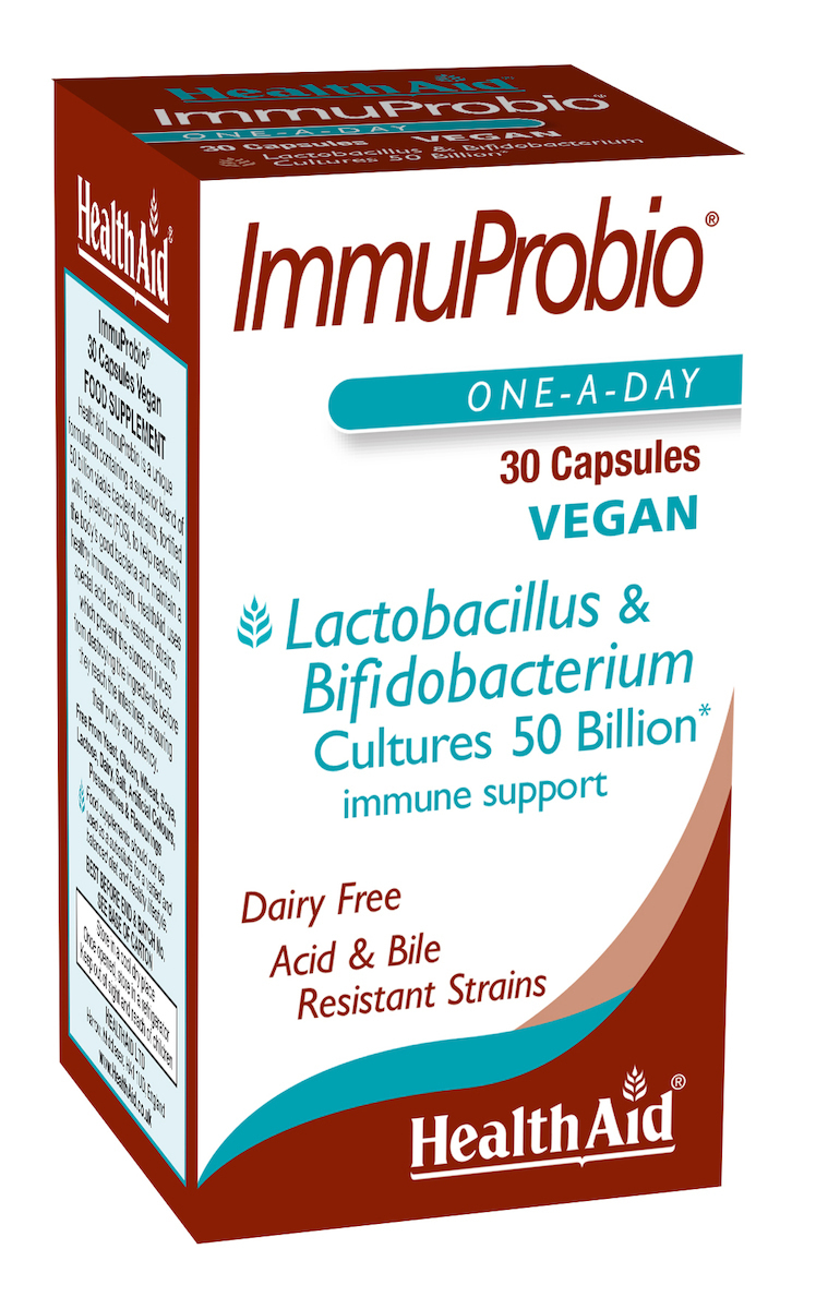 Health Aid Immuprobio Probiotic Mix 50 Billion με Προβιοτικά και Πρεβιοτικά 30 φυτικές κάψουλες