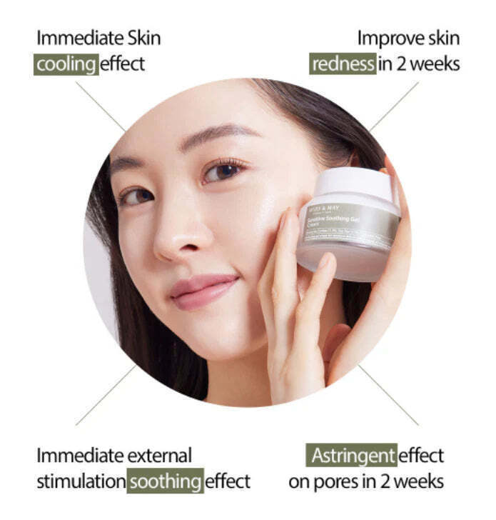 Mary & May Sensitive Soothing Light Gel-Κρέμα Προσώπου για Ενυδάτωση, Ατέλειες & Ερυθρότητα με Υαλουρονικό Οξύ & Πανθενόλη 70gr - Image 8